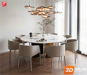 Dining Table Set Skp Files